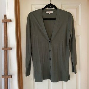 Accepting offers- LOFT Olive Green Knit Button-Up Cardigan